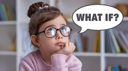 What If? A Young Girl's Moment of Wonder