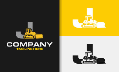 The Bulldozer Letter J Logo Design
