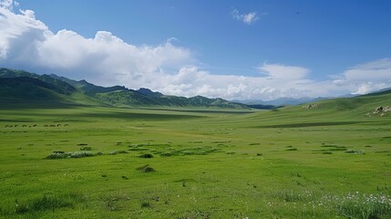 Fototapeta premium Gorgeous Natural Landscape Scenery Background: A Captivating Visual Feast. Discover the Tranquility and Beauty.