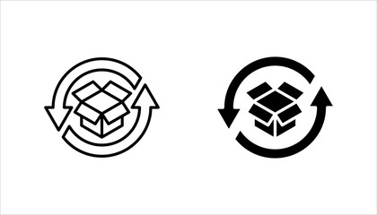 Supply chain icon set. Cargo delivery illustration symbol on white background