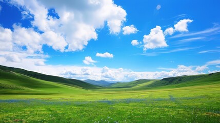 Fototapeta premium Gorgeous Natural Landscape Scenery Background: A Captivating Visual Feast. Discover the Tranquility and Beauty.