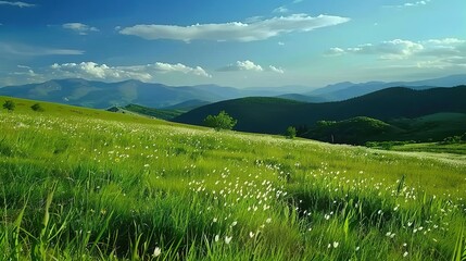 Fototapeta premium Gorgeous Natural Landscape Scenery Background: A Captivating Visual Feast. Discover the Tranquility and Beauty.
