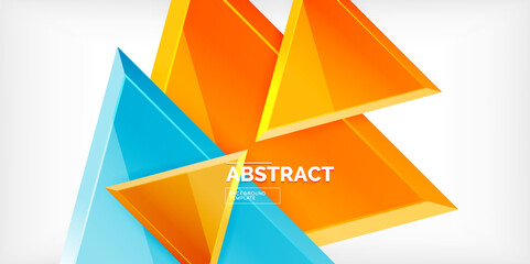 Triangle glass shapes geometric abstract background. Vector Illustration For Wallpaper, Banner, Background, Card, Book Illustration, landing page