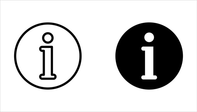 Information icon set. Info and Faq icon symbol illustration on white background