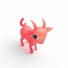 Obraz premium urial in 3D style on a white background