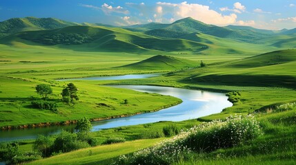 Gorgeous Natural Landscape Scenery Background: A Captivating Visual Feast. Discover the Tranquility and Beauty.
