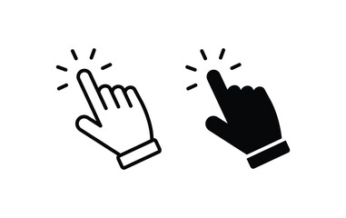 Hand cursor click icon vector