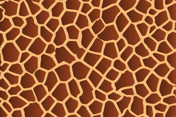 Obraz premium Vector illustration of an abstract giraffe print pattern or giraffe skin texture. Animal print pattern.