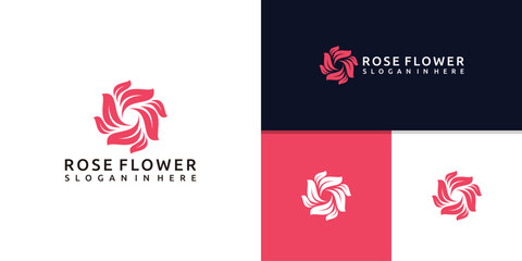 logo design rose,flower,beauty,salon,plant,eco,logo design template,icon,vector,symbol,idea,inspiration.