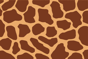 Vector illustration of an abstract giraffe print pattern or giraffe skin texture. Animal print pattern.