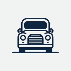 Classic retro car illustration logo vector.  
Classic muscle car vector labels, emblems and badges set. Retro vehicle, old automotive transportation logo illustration