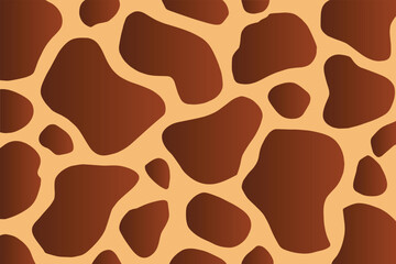 Vector illustration of an abstract giraffe print pattern or giraffe skin texture. Animal print pattern.