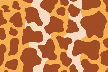 Vector illustration of an abstract giraffe print pattern or giraffe skin texture.