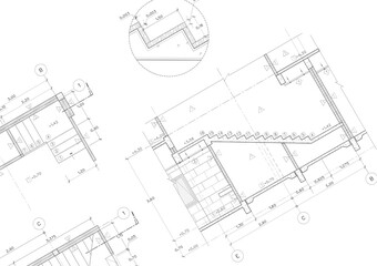 Floor plan designed building on the drawing.