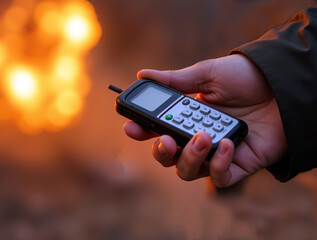 Remote explosion using cell phone or radio in a person hand