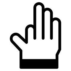 Vector Icon three, hand, hands and gestures, gestures, sign