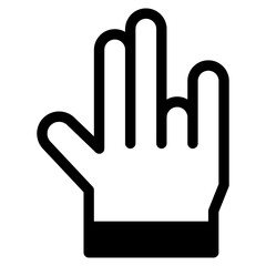 Obraz premium Vector Icon shocker, hand, hands and gestures, gestures, sign