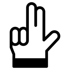 Obraz premium Vector Icon two, hand, hands and gestures, gestures, sign