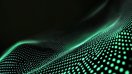 Abstract green halftone banner on black background. sports. Illustrations
