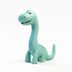 Obraz premium dinosaur In 3D style on a white background 