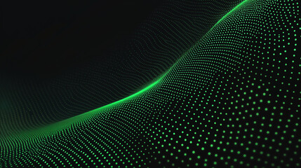 Obraz premium Abstract green halftone banner on black background. sports. Illustrations 