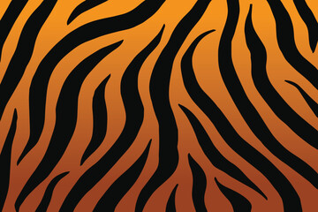 Tiger skin texture vector. Abstract tiger print pattern or tiger stripes pattern vector illustration.