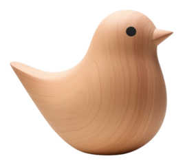 Cute bird shape animal beak wood.