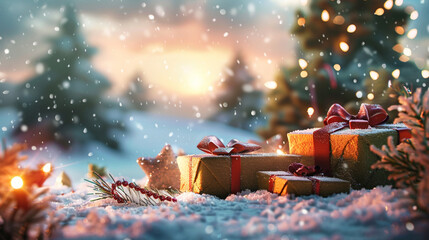 Naklejka premium christmas background postcars with congratulations