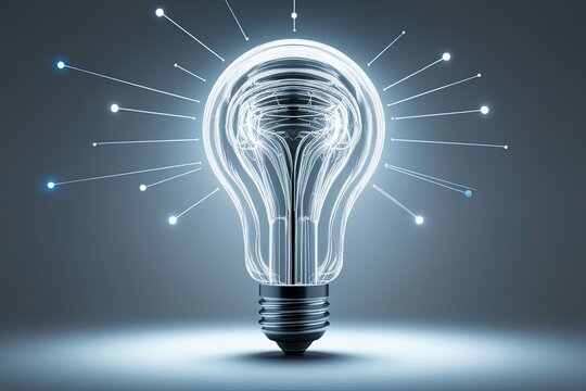 Innovative Light Bulb Visual Highlighting Marketing Excellence and Cutting Edge Technologies