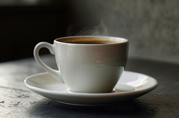 Fototapeta premium Ein Augenblick der Entspannung: Kaffee genießen