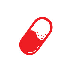 Medical pills, capsule and drug logo vector