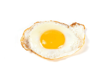 fried egg isolated on white background