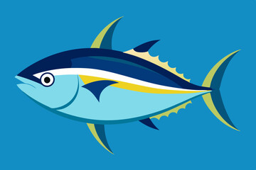 Tuna fish vector art  and illustration