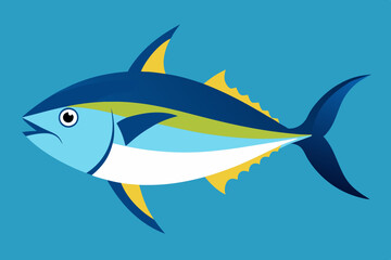 Tuna fish vector art  and illustration