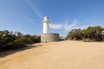 Daylight views of Cape Tourville Lighthouse in Freycinet park, south east Tasmania 