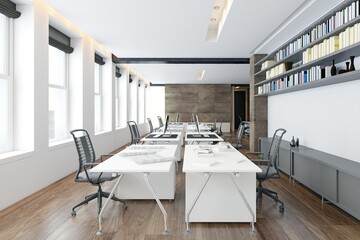 Interior of modern open space office.