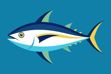 Tuna fish vector art  and illustration