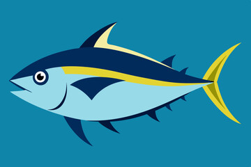 Tuna fish vector art  and illustration