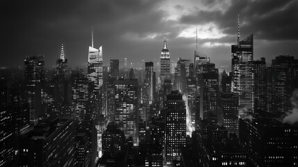 An ultra realistic photo of the new york city skyline
