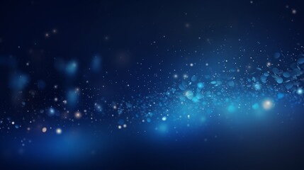 Abstract dark blue wallpaper with glowing particle effects and soft light trails for futuristic and modern background design projects


