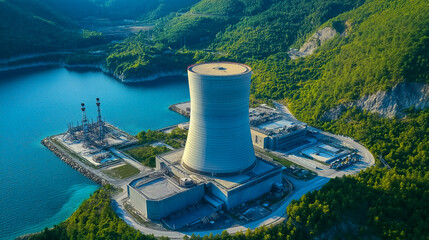 Small modular nuclear reactor (SMR) shown as a cutting-edge solution for efficient, safe, and sustainable energy production.