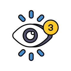 views color line icon with white background vector stock illustration