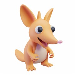 Obraz premium Elephant shrews in 3D style on a white background 