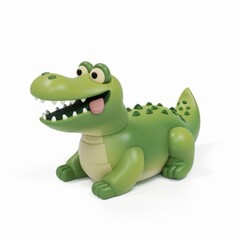 crocodile in 3D style on a white background
