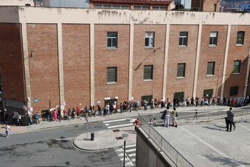 Demonstration in the street against the tourists flats