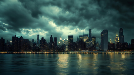 Obraz premium An ultra realistic photo of the new york city skyline 