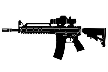 silhouette of a Modern Heavy Duty Rifle