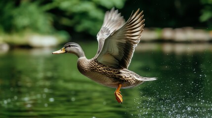 This maneuver mimics the takeoff motion of a duck. It involves spreading your arms out like wings and flapping them vigorously, while simultaneously jumping up and down.