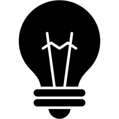 Vector Icon Bulb, idea, light, innvation, electronics