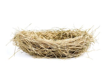 Obraz premium bird nest isolated on white background